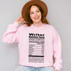 Writer Nutrition Facts - Writing Unisex Crewneck T-Shirt Sweatshirt Hoodie