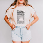 Writer Nutrition Facts - Writing Unisex Crewneck T-Shirt Sweatshirt Hoodie