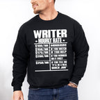 Writer Hourly Rate - Writing Unisex Crewneck T-Shirt Sweatshirt Hoodie