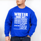 Writer Hourly Rate - Writing Unisex Crewneck T-Shirt Sweatshirt Hoodie