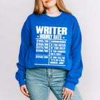 Writer Hourly Rate - Writing Unisex Crewneck T-Shirt Sweatshirt Hoodie
