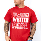 May Explode Under Pressure - Writing Unisex Crewneck T-Shirt Sweatshirt Hoodie