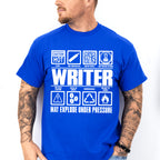 May Explode Under Pressure - Writing Unisex Crewneck T-Shirt Sweatshirt Hoodie