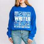 May Explode Under Pressure - Writing Unisex Crewneck T-Shirt Sweatshirt Hoodie