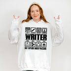 May Explode Under Pressure - Writing Unisex Crewneck T-Shirt Sweatshirt Hoodie