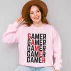 Gamer Red Diagonal - Video Games Unisex Crewneck T-Shirt Sweatshirt Hoodie