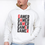 Gamer Red Diagonal - Video Games Unisex Crewneck T-Shirt Sweatshirt Hoodie