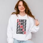 Gamer Red Diagonal - Video Games Unisex Crewneck T-Shirt Sweatshirt Hoodie