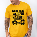 Work Hard Game Harder - Video Games Unisex Crewneck T-Shirt Sweatshirt Hoodie