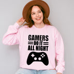 Gamers Do It All Night - Video Games Unisex Crewneck T-Shirt Sweatshirt Hoodie