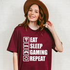 Eat Sleep Gaming Repeat - Video Games Unisex Crewneck T-Shirt Sweatshirt Hoodie