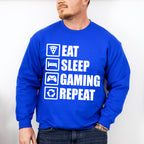 Eat Sleep Gaming Repeat - Video Games Unisex Crewneck T-Shirt Sweatshirt Hoodie