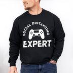 Social Distancing Expert - Video Games Unisex Crewneck T-Shirt Sweatshirt Hoodie