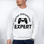Social Distancing Expert - Video Games Unisex Crewneck T-Shirt Sweatshirt Hoodie