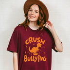 Crush Bullying Dinosaur Design - Anti Bullying Unisex Crewneck T-Shirt Sweatshirt Hoodie