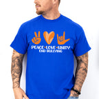 Peace Love Unity Heart Design - Anti Bullying Unisex Crewneck T-Shirt Sweatshirt Hoodie
