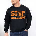 Stop Bullying Hand Design - Anti Bullying Unisex Crewneck T-Shirt Sweatshirt Hoodie