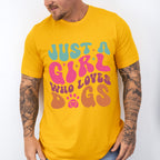 Just A Girl Who Loves Dogs Paw Design - Dogs Unisex Crewneck T-Shirt Sweatshirt Hoodie
