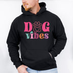 Dog Vibes Paw Design - Dogs Unisex Crewneck T-Shirt Sweatshirt Hoodie