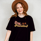 Stay Pawsitive Paw Design - Dogs Unisex Crewneck T-Shirt Sweatshirt Hoodie