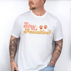 Stay Pawsitive Paw Design - Dogs Unisex Crewneck T-Shirt Sweatshirt Hoodie