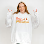 Stay Pawsitive Paw Design - Dogs Unisex Crewneck T-Shirt Sweatshirt Hoodie