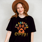 I'm Adopted Paw Design - Dogs Unisex Crewneck T-Shirt Sweatshirt Hoodie