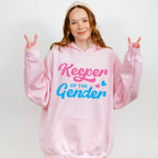 Keeper Of The Gender Pink And Blue Design - Gender Reveal Unisex Crewneck T-Shirt Sweatshirt Hoodie