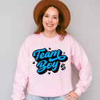 Team Boy Blue Design - Gender Reveal Unisex Crewneck T-Shirt Sweatshirt Hoodie