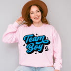 Team Boy Blue Design - Gender Reveal Unisex Crewneck T-Shirt Sweatshirt Hoodie