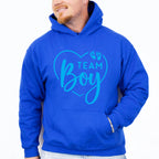 Team Boy Heart Design - Gender Reveal Unisex Crewneck T-Shirt Sweatshirt Hoodie