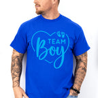 Team Boy Heart Design - Gender Reveal Unisex Crewneck T-Shirt Sweatshirt Hoodie
