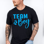 Team Boy Cursive Design - Gender Reveal Unisex Crewneck T-Shirt Sweatshirt Hoodie