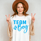 Team Boy Cursive Design - Gender Reveal Unisex Crewneck T-Shirt Sweatshirt Hoodie