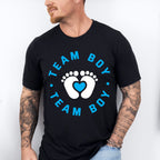 Team Boy Feet Design - Gender Reveal Unisex Crewneck T-Shirt Sweatshirt Hoodie