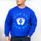 Team Boy Feet Design - Gender Reveal Unisex Crewneck T-Shirt Sweatshirt Hoodie