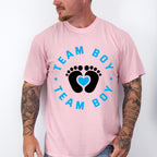 Team Boy Feet Design - Gender Reveal Unisex Crewneck T-Shirt Sweatshirt Hoodie