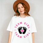 Team Girl Feet Design - Gender Reveal Unisex Crewneck T-Shirt Sweatshirt Hoodie