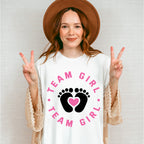 Team Girl Feet Design - Gender Reveal Unisex Crewneck T-Shirt Sweatshirt Hoodie