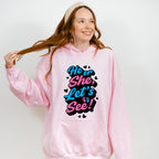 He Or She Let's See - Gender Reveal Unisex Crewneck T-Shirt Sweatshirt Hoodie