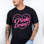 Pink Crew Heart Design - Gender Reveal Unisex Crewneck T-Shirt Sweatshirt Hoodie