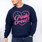 Pink Crew Heart Design - Gender Reveal Unisex Crewneck T-Shirt Sweatshirt Hoodie