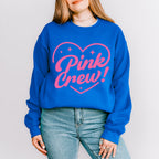 Pink Crew Heart Design - Gender Reveal Unisex Crewneck T-Shirt Sweatshirt Hoodie