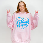 Blue Crew Heart Design - Gender Reveal Unisex Crewneck T-Shirt Sweatshirt Hoodie