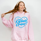 Blue Crew Heart Design - Gender Reveal Unisex Crewneck T-Shirt Sweatshirt Hoodie