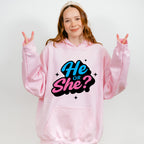 He Or She Blue And Pink Design - Gender Reveal Unisex Crewneck T-Shirt Sweatshirt Hoodie