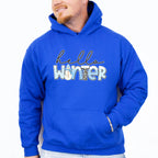 Hello Winter Cursive Design - Winter Unisex Crewneck T-Shirt Sweatshirt Hoodie