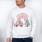 Feelin' A Little Frosty Pink Design - Winter Unisex Crewneck T-Shirt Sweatshirt Hoodie