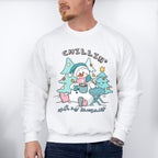 Snowman Chillin' Design - Winter Unisex Crewneck T-Shirt Sweatshirt Hoodie