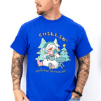 Snowman Chillin' Design - Winter Unisex Crewneck T-Shirt Sweatshirt Hoodie